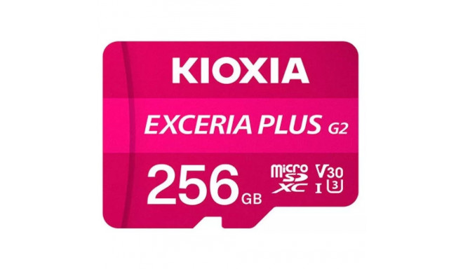 Kioxia Exceria Plus G2 MicroSDXC kaart 256 GB Class 10 UHS-I/U3 A1 V30 (LMPL2M256GG2)