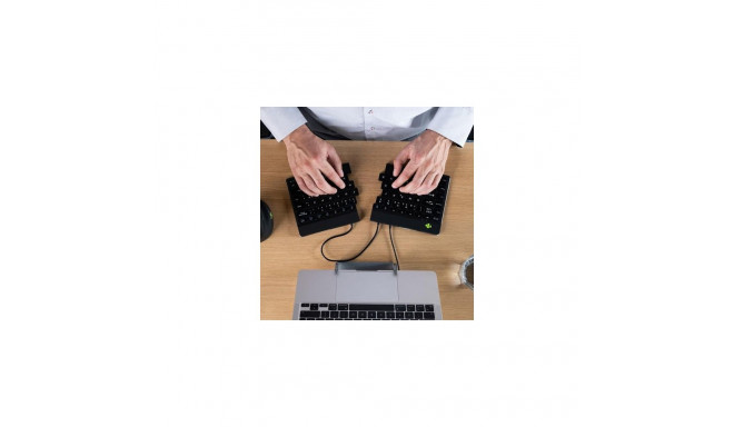 R-Go Tools Ergonomic keyboard R-Go Split Break v2 with break software, ergonomic split keyboard, QWE