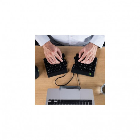R-Go Tools Ergonomic keyboard R-Go Split Break v2 with break software, ergonomic split keyboard, QWE