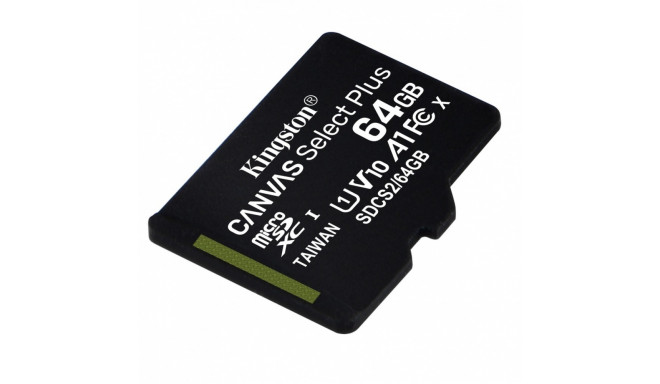 Kingston memory card microSDXC 64GB Canvas Select Plus 100MB/s