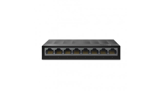 The TP-Link LiteWave LS1008G is an 8-port Gigabit unmanaged desktop switch designed
