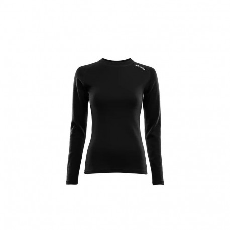 Wo WarmWool Crew neck Jet Black särk - M