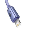 Baseus cable Crystal Shine USB - Lightning 1,2 m 2,4A purple