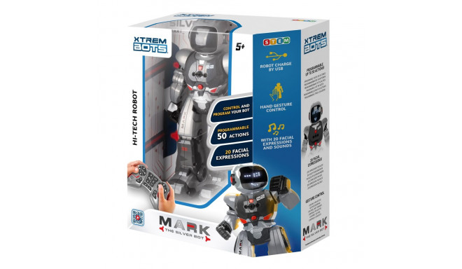 XTREM BOTS interactive robot Silver Mark