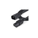 StarTech.com 1m (3ft) Power Extension Cord, C14 to C13, 10A 125V, 18AWG, Computer Power Cord Extensi