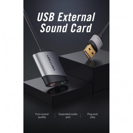 SOUND CARD USB 2-PORT/0.15M CDKHB VENTION