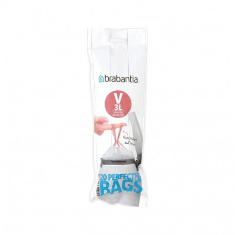 Brabantia PerfectFit Bin Liner Type V  3 L  20 Bags