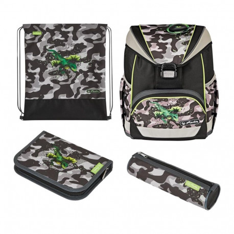 Herlitz koolikott-ranits Ultralight Plus - Camo Dragon, 15 l