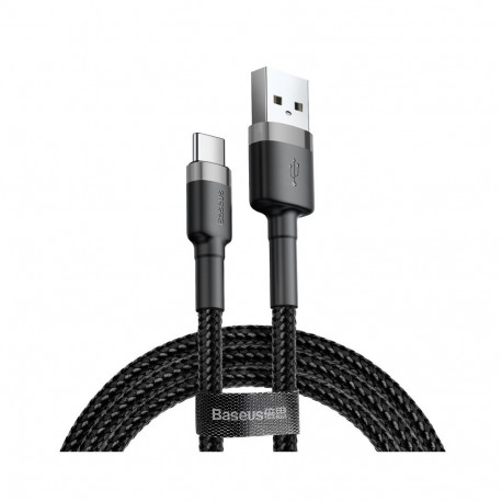 Cable USB A - USB C 2m QC3.0 grey+black BASEUS