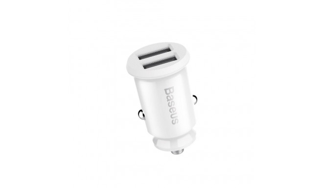 Baseus car charger Grain 2x USB 3,1A white