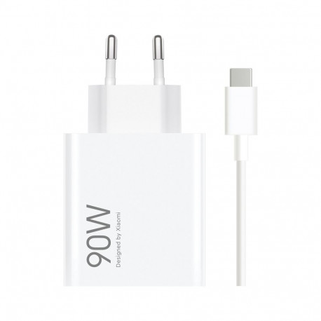 Xiaomi MDY-15-EK USB-A 90W reisilaadija + andmekaabel USB-C 6A valge