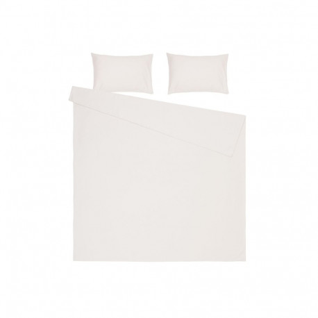 BED COV SET SOLID BEIGE SATEEN 200X220