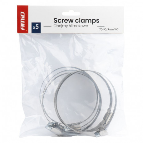 Voolikuklambrid 5 tk 60-80mm, laius 9mm