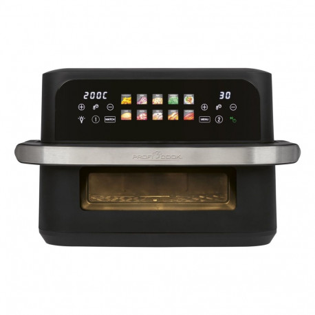 ProfiCook PC-FR 1313 H topelt 10 l vabaltseisev 2400 W kuumaõhufritüür must, roostevaba teras