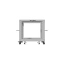 Open rack stand 19 inches 9U 600x600-1100 adjustable grey