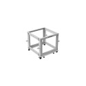 Open rack stand 19 inches 9U 600x600-1100 adjustable grey