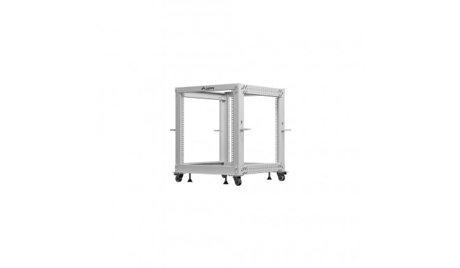 12U 19" Adjustable Depth Open Frame Server Rack (600mm–1100mm) – Grey