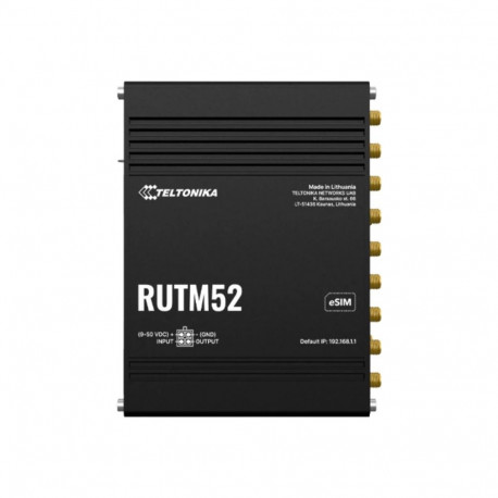 TELTONIKA NETWORKS RUTM52 kahe SIM-iga ja eSIM-iga 5G ruuter