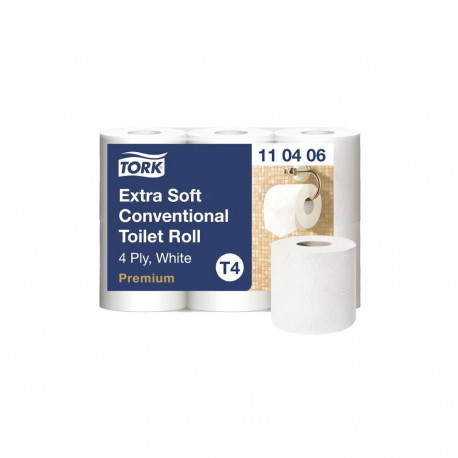 Toilet paper Tork Premium Extra Soft Conventional T4, 4 layers, 9.7cm x 19.1m, 6 pcs/pack