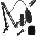 Fusion Studio USB Microphone | Podcasts | Streaming | Voice Recording + regulating Stand, Pop Filter