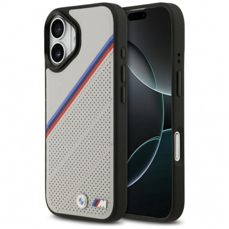 BMW BMW M Tricolor Metal Logo MagSafe Case for iPhone 17 - Gray