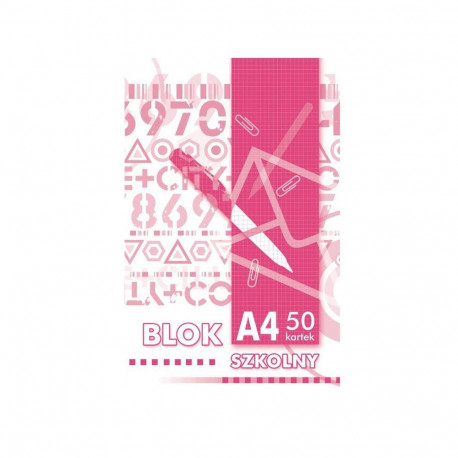 Märkmeplokk liimköites kaanega A4, 50l, ruut. (5 tk)