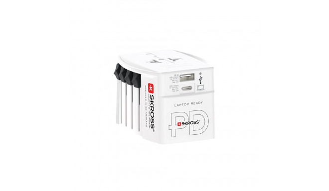 Skross reisiadapter ja USB-laadija World AC30PD