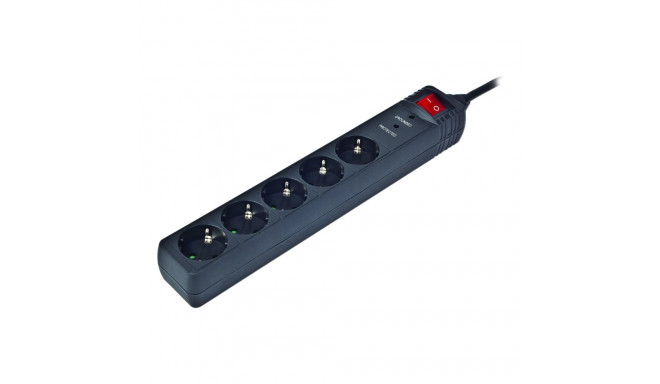 EnerGenie | Surge Protector SPG5-C-5/ 1.5 m/ 5 Sockets/ Black