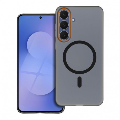 Case for Motorola G86 Go Orange compatible with MagSafe black