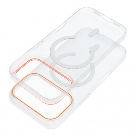 Case for iPhone 17 AIR Go Orange compatible with MagSafe transparent