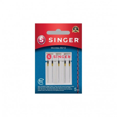 Singer Microtex Needle 80/12 5PK 7393033107406