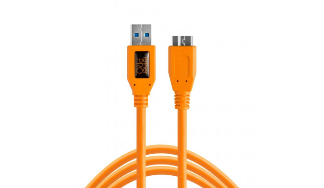 USB Cable - Tether Tools Pro USB 3.0 Micro-B 4.6m High-Visibility Orange