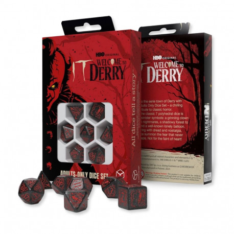 RPG Dice Set - Q-WORKSHOP It. Welcome to Derry Adults-only Black/Red