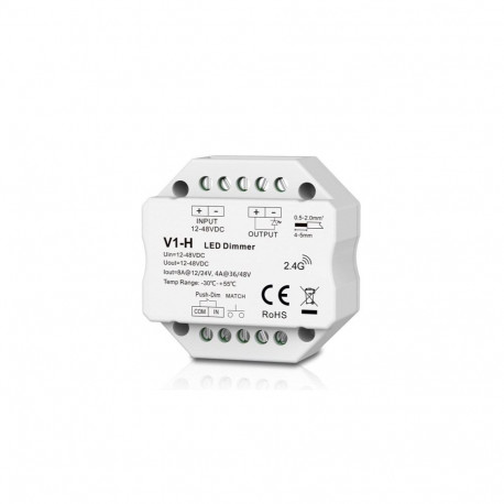 LED Controller - V1-H 12-48V 8A Push-Dimm