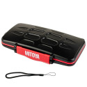 Memory Card Case - MITOYA Organizer for 12 SD & 12 microSD Cards Red