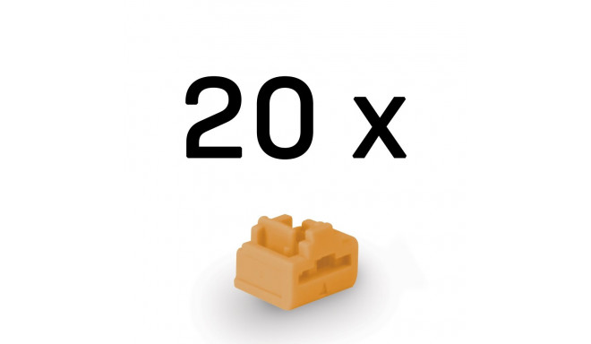 Networking Accessory - LINDY RJ45 Port Blocker, ABS Orange, 20 Pcs