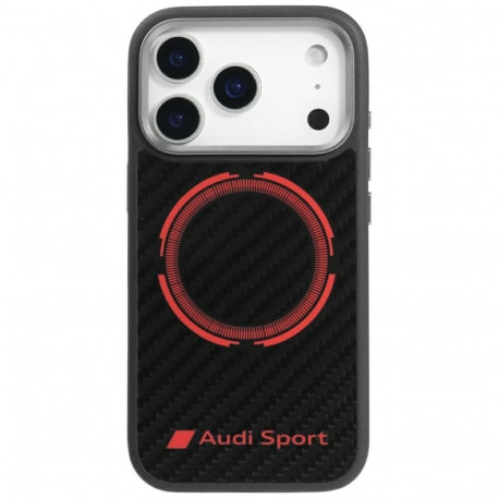 Audi Audi RSQ Carbon Fiber Sport Red Circle MagSafe Case for iPhone 17 Pro - Black
