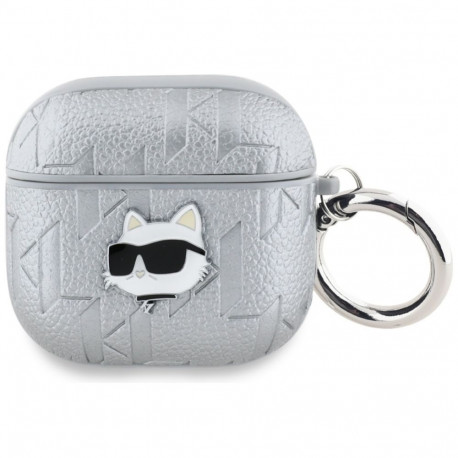 Karl Lagerfeld Karl Lagerfeld Monogram Choupette Head case for AirPods 4 - silver