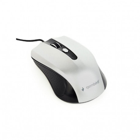 Gembird MOUSE USB OPTICAL BLACK/SILVER/MUS-4B-01-BS