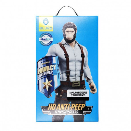 5D Mr. Monkey Glass - Apple iPhone XR / 11 black (Strong Privacy)