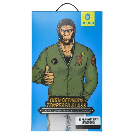 5D Mr. Monkey Glass - Apple iPhone XR black (Anti-Static Strong HD)