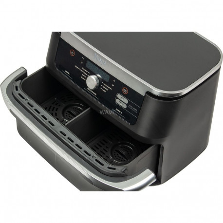 Ninja Foodi FlexDrawer hot air fryer AF500EU (black/stainless steel, 2,470 watts, basket 10.4 liters