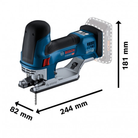 Bosch Cordless jigsaw GST 18V-155 SC Professional, 18V (blue/black, 2x battery ProCORE18V 4.0Ah, in 