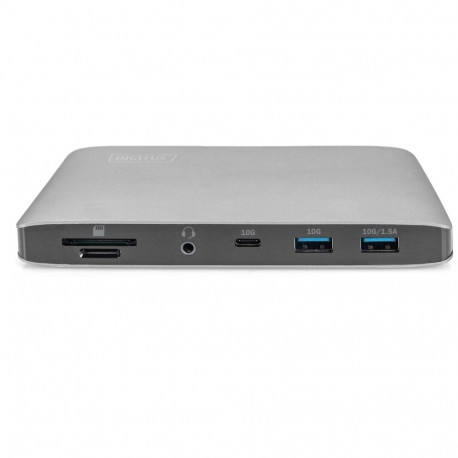 Digitus Digitus Thunderbolt 3 docking station 8K (silver, HDMI. VGA, USB-A, USB-C, 3.5mm, SD/MicroSD