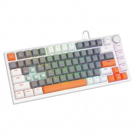 Savio ASTRAL WHITE JADE 3 värvi mänguklaviatuur USB QWERTY US International