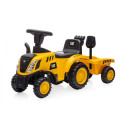 Pojazd cat traktor z przyczepą żółty jeździk