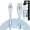 Kabel USB - microUSB 1 m silikoonist sinine Kruger&Matz Basic