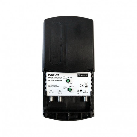 Wzmacniacz masztowy WM-20 UHF VHF DVB-T2 5G PROTECTED Telkom Telmor