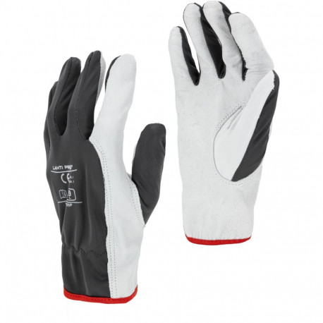 Rękawice ze skóry koz. szare l273209p, karta, "9", ce, lahti