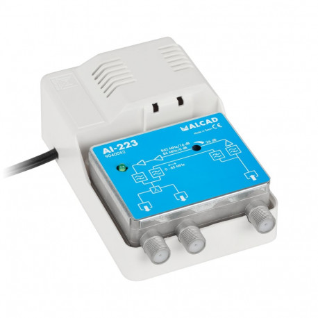 Wzmacniacz antenowy wewnętrzny CATV (RP 65 MHz) 12V AI-223 ALCAD